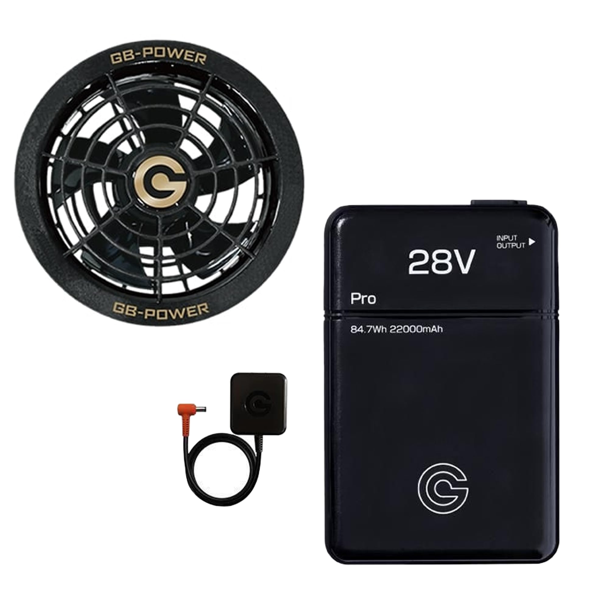 長信GB428バッテリー28V ※ファンセット(GF1)は別売　空調バッテリー 長信ジャパン GF1-GB428-SET ファン+バッテリーセット｜空調服専門店