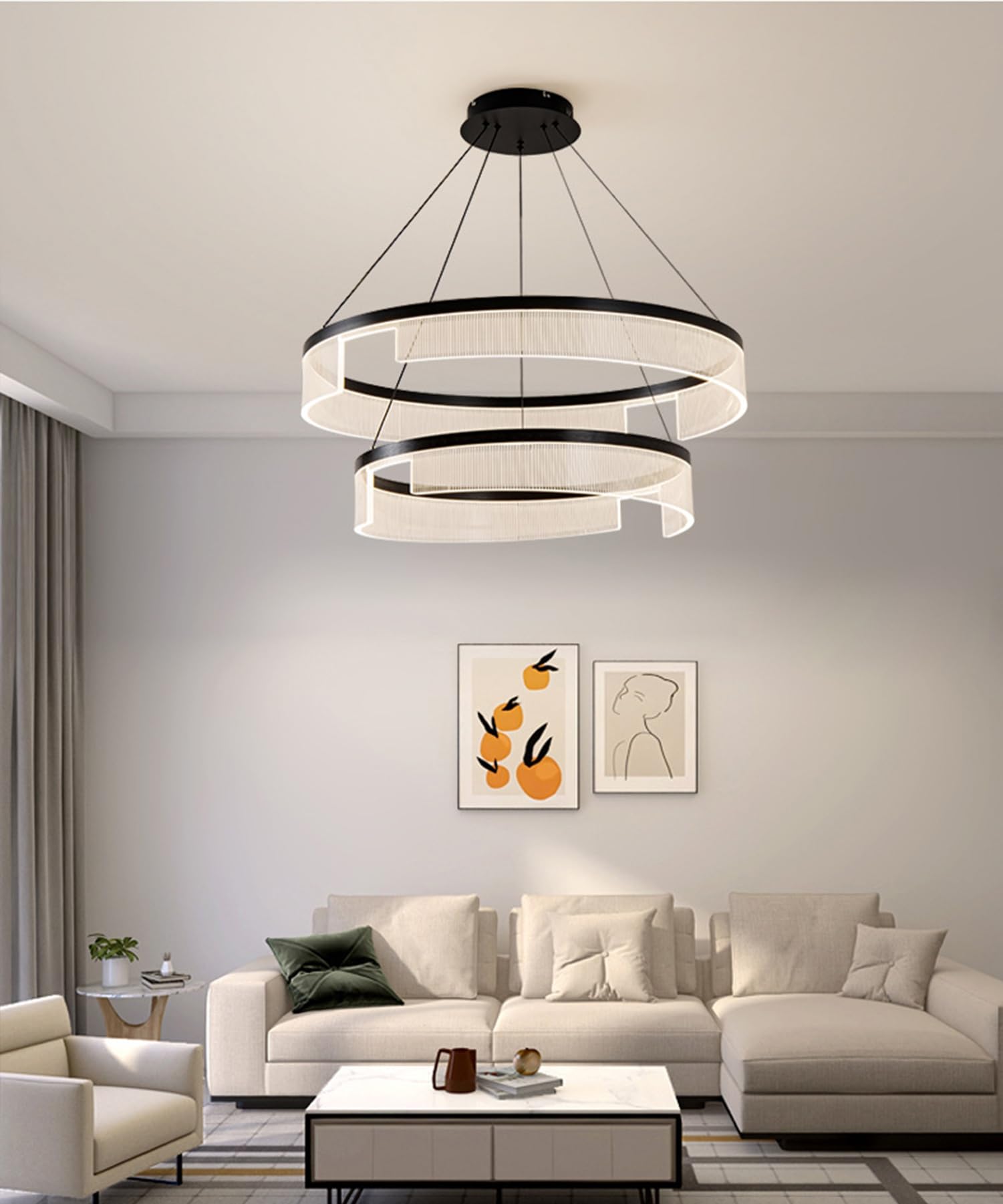Lampe suspendue moderne LED pour bureau et cuisine moderne