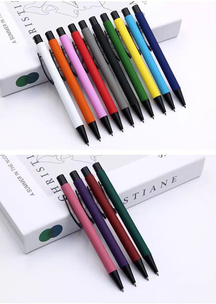 Personalized Pens in Bulk - Engraved for Business Marketing and Gifts/Customizable Pens/Ideal for Marketing - Engraved With Name Business Logo (50 Count, Blue)