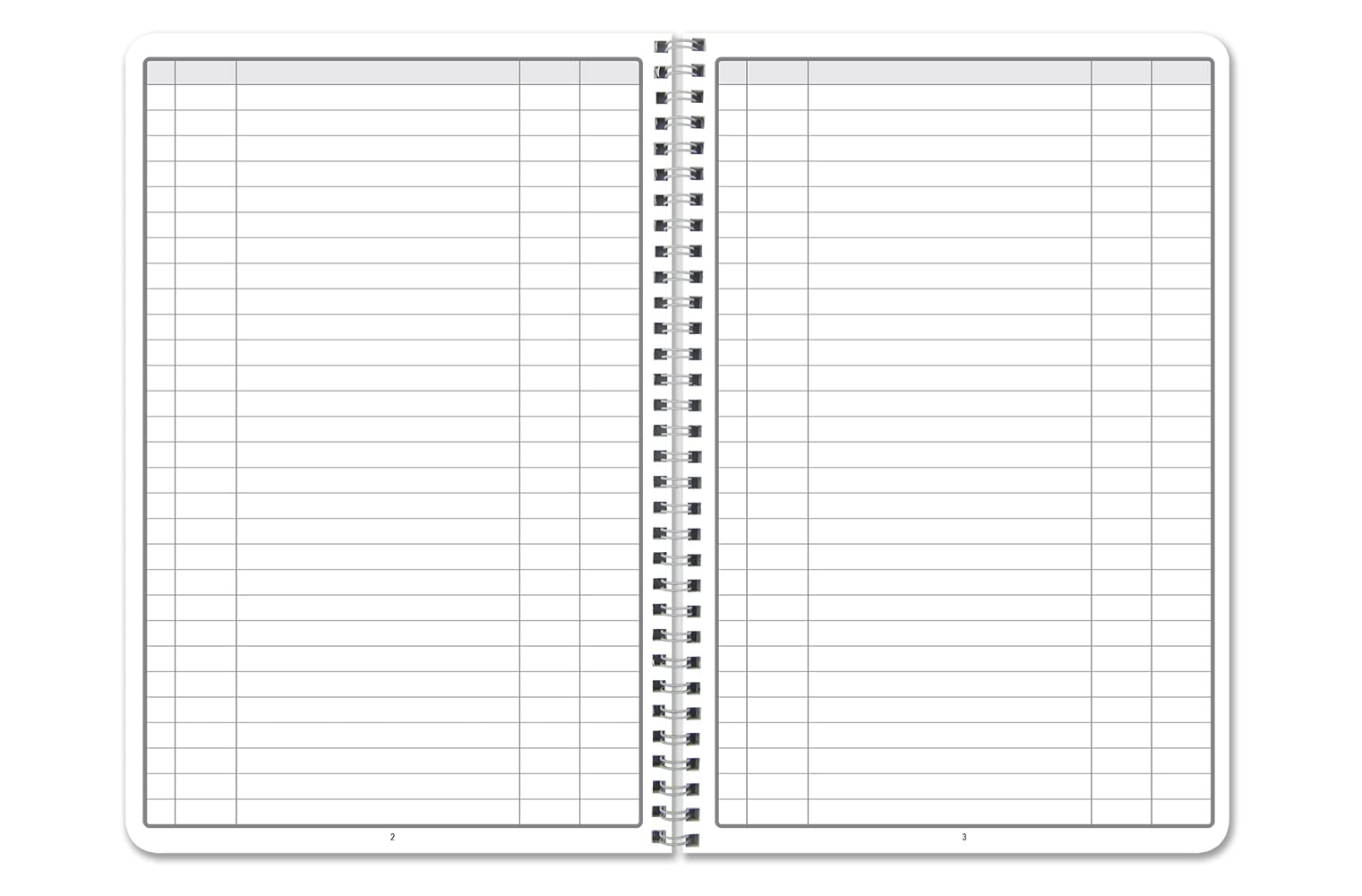 BookFactory Libro de registro de transacciones/Cuaderno de transacciones/Libro de contabilidad/Registro - Wire-O, 100 páginas, 6 "x 9" (LOG-100-69CW-PP (Transactions)-BX)