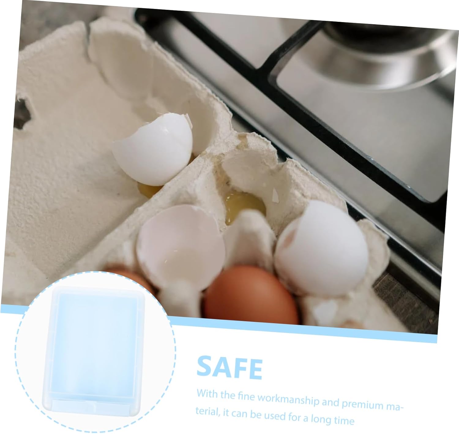 2pcs Kitchen Storage Box Plastic Drawers Storage Drawers Eggs Egg Cartons Reusable Refrigerator Drawer Convenient Egg Tray Wear-Resistant Egg Tray Multi-Function Egg Tray re-usable? (Blue)