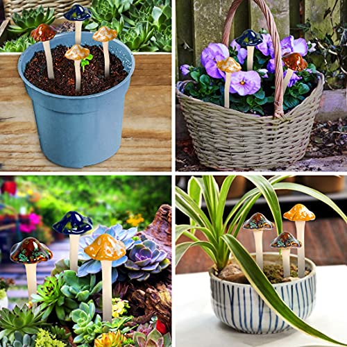 Aigel Garden Decor Mushrooms, Ceramic Mushroom For Garden Fairy Yard Decoration Diy Ornament For Dollhouse Potting Shed Flowerpot Plants Lawn Garden Outdoor Statue #TOP5