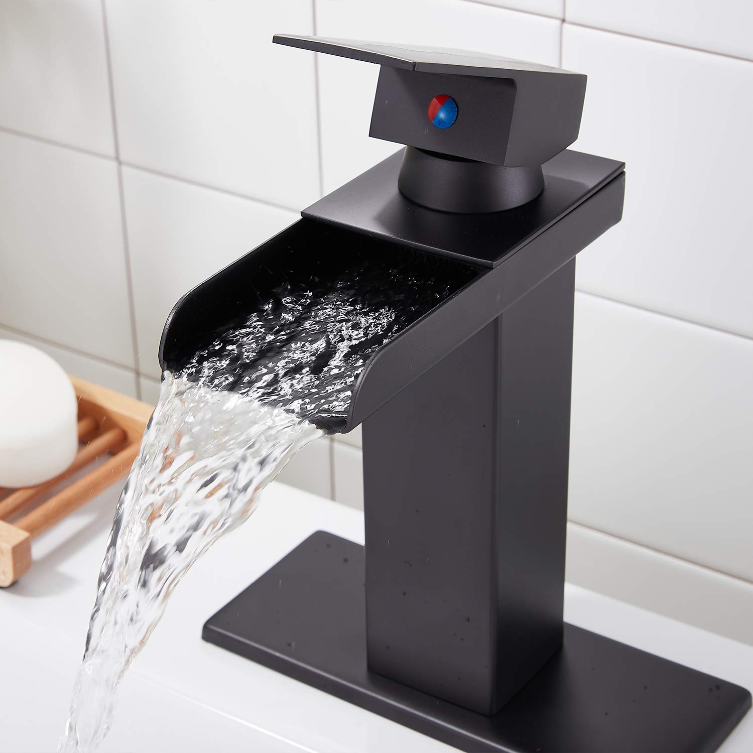 Robinet D'évier De Salle De Bain - Cascade Classique Centre De Cuivre Antique Poignée Unique Un