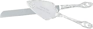 Fun Express Personalized Embossed Heart Wedding Cake Knife & Server Set - Home Decor - 2 Pieces