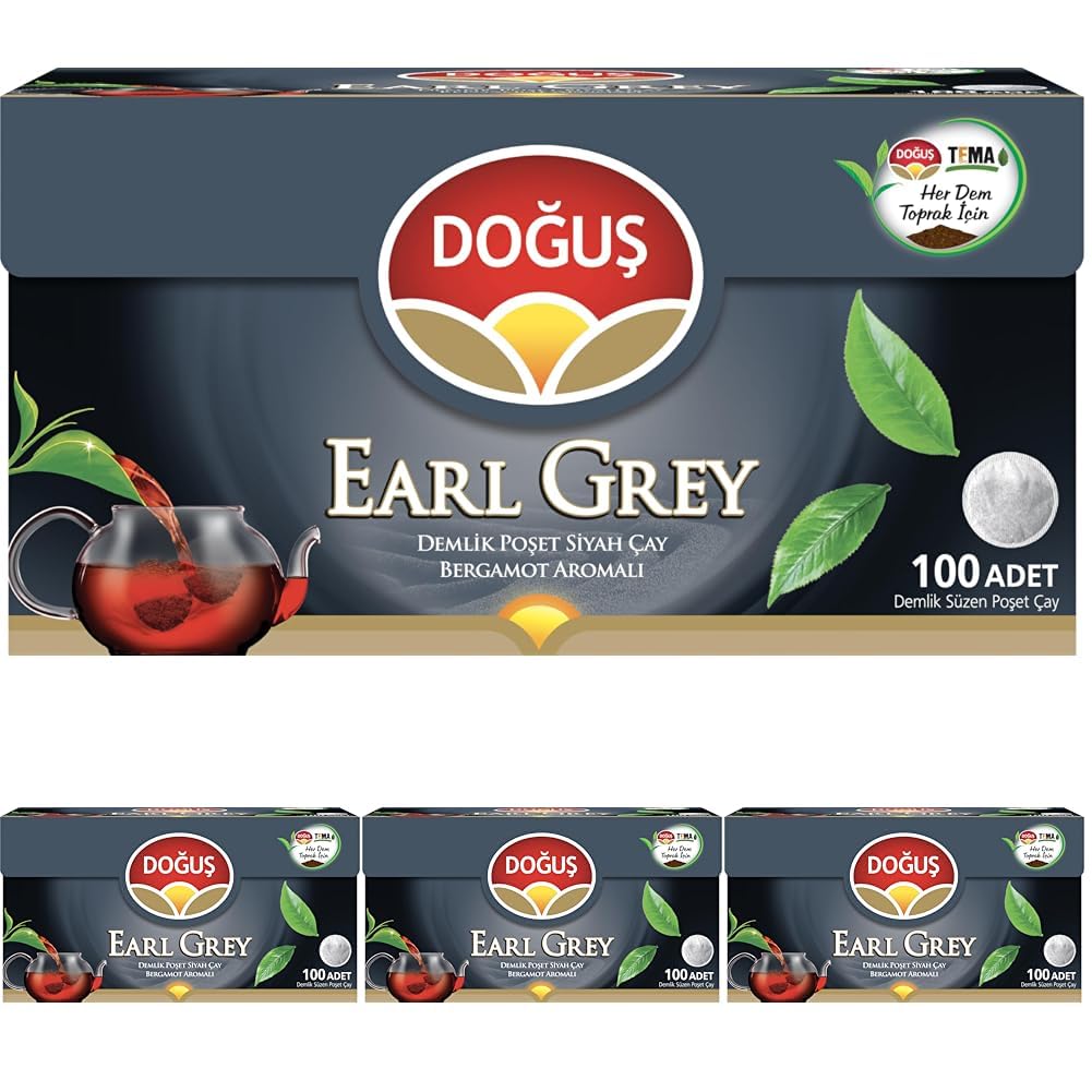 Doğuş Çay Earl Grey Demlık Poset 100 * 3.2 Gr (4 paketi)