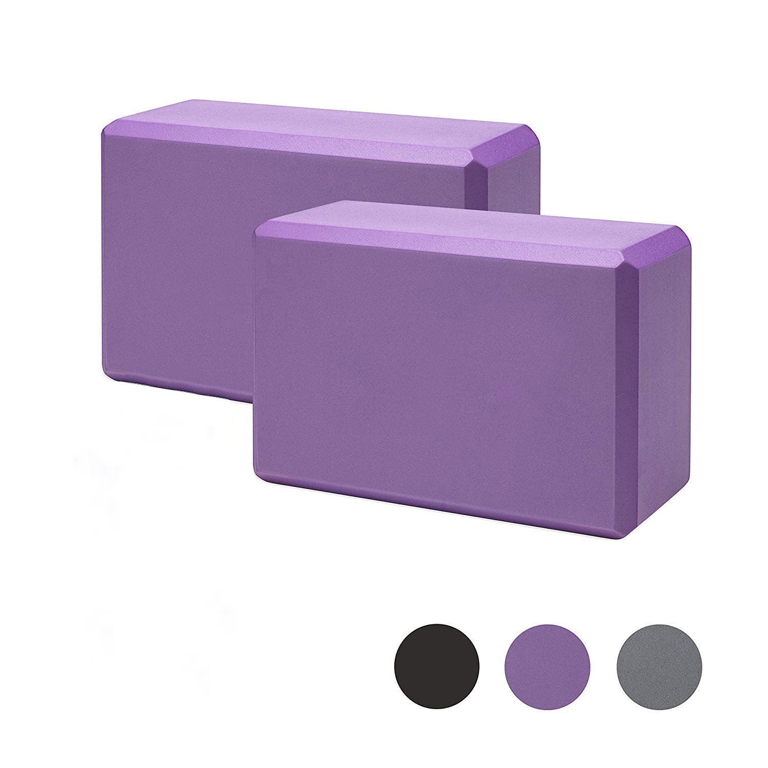 Prospo Yoga Blocks EVA Foam Blocks to Support and Deepen Poses, Improve Strength and Aid Balance and Flexibility 2 in 1 Set-image-27