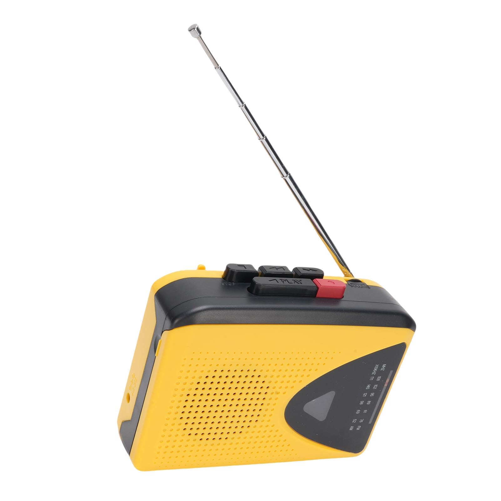 Przenośny Odtwarzacz Kaset z Radiem AM/FM, Nagrywaniem i obsługą Bluetooth. Retro Tape Player Recorder Wbudowany Głośnik, Mikrofon do Odtwarzania