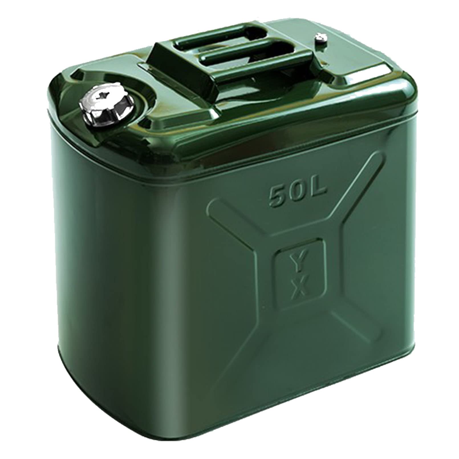 Recipientes para gasolina El tanque de gas de metal puede acceder al ejército de gasolina verde, el combustible diesel puede alimentar el tanque de copia de seguridad de emergencia, con un pico flex