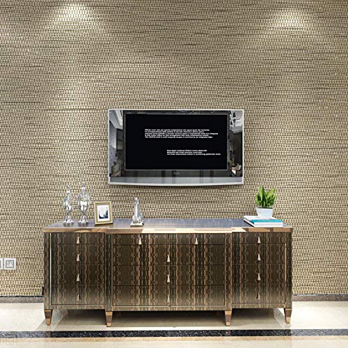 Vinilos Para Muebles，Rollo De Papel Tapiz No Tejido, Papel Tapiz De Pared De Película Y Televisión De Fondo, Papel Pintado-Color Café_El 10Mx0.53M