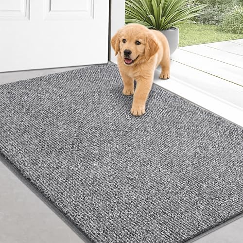 Image of Washable Entryway Door Rug 31.5 inch x 47 inch, Non Slip Kitchen Rug, Absorbent Indoor Door Mat for Floor, Laundry, Bathroom, Bedroom (Roll Packing)