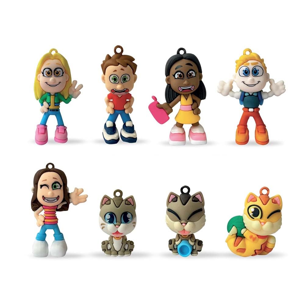 NINNA e MATTI Giochi per Bambini, Pupazzetti 3D Intera Collezione Set Completo, 8 Personaggi Tutti Diversi