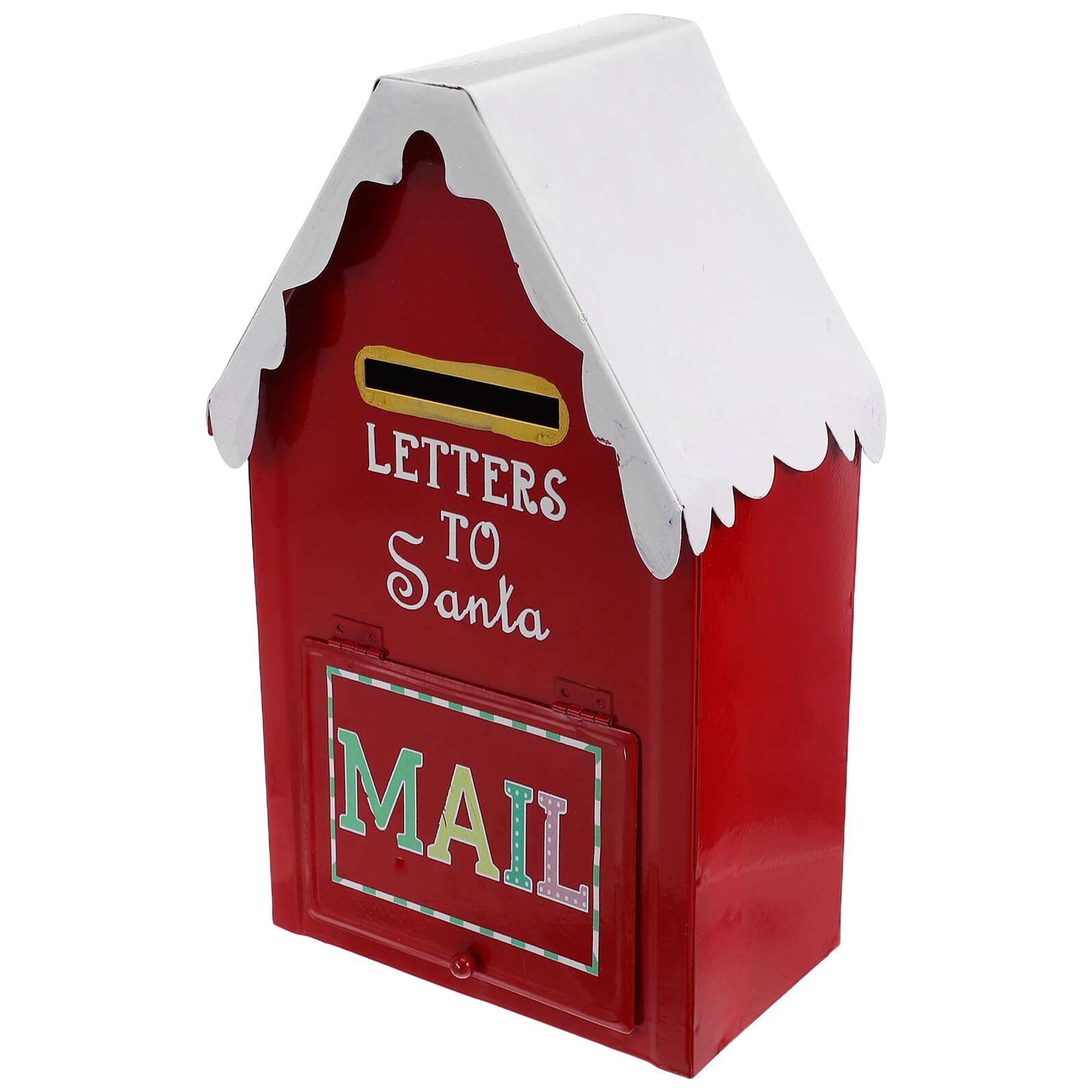 Boîte aux lettres rouge de Noël métal déco murale salon et chambre enfant intérieur vintage
