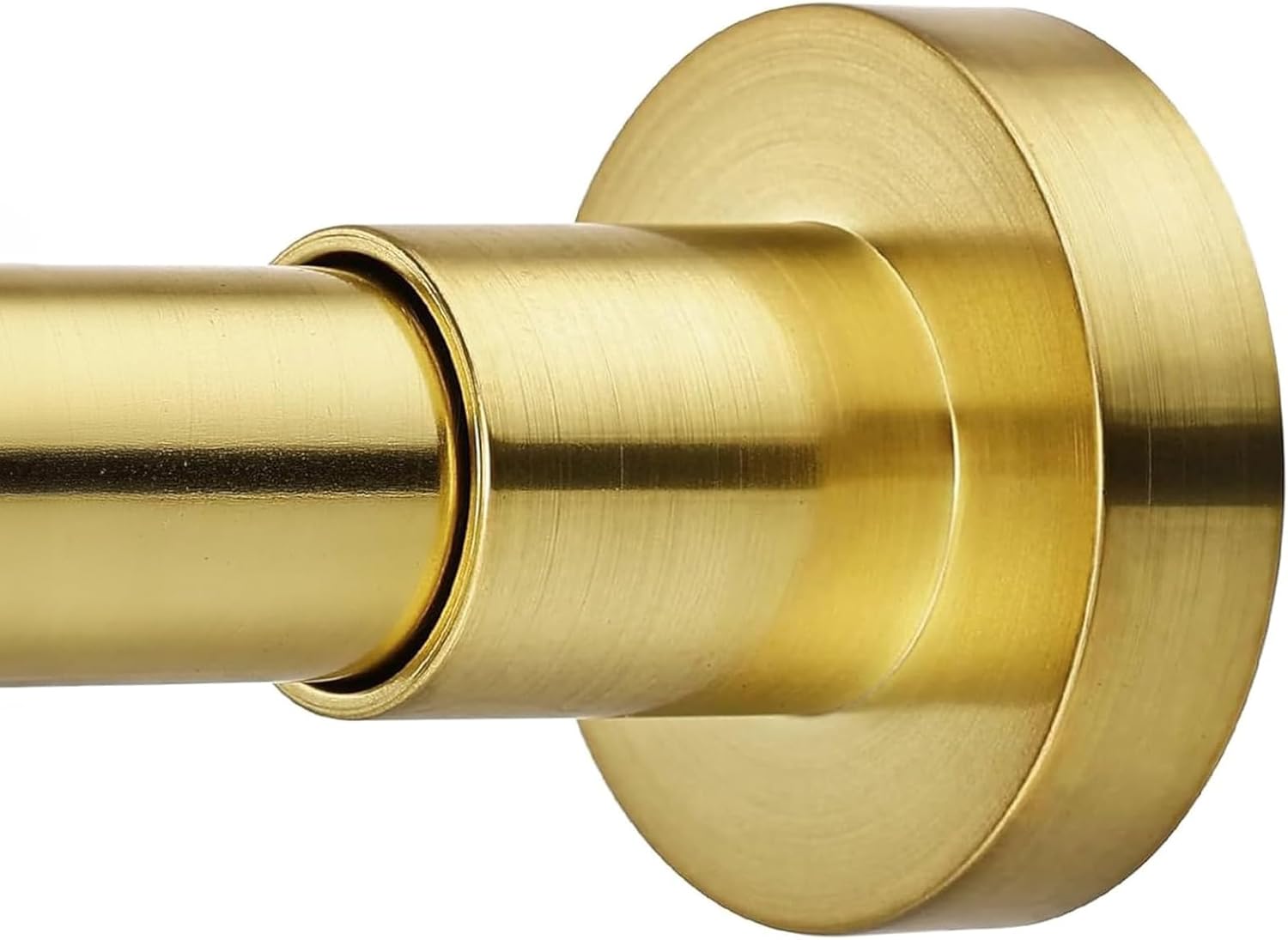 Shower Curtain Rod Tension- No Drill Non-Slip Spring Tension Shower Rod for Window or Bathroom, 43-73 inches Metal Steel, Light Gold 43-73 Inches Light Gold