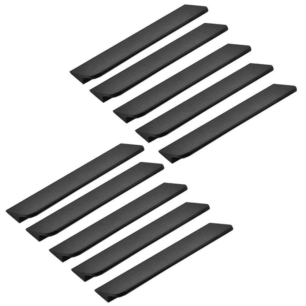 10 Stück Küchenmöbel Schrankgriffe Schrank Kommode Türgriffe Schranktürgriff Türgriffe Zugknöpfe (Schwarze Lochmitten 128 mm)