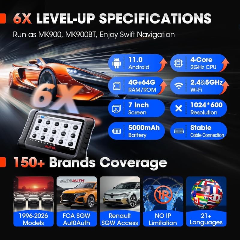 XTOOL D8S AI-Assisted Bidirectional OBD2 Scanner with Topology Mapping | 2026 Upgrade of XTOOL D8, Scan Tool 42+ Reset, Full System Automotive Scanner Diagnostic Tool, PMI for Ford, FCA/CANFD/DoIP thumbnail 12
