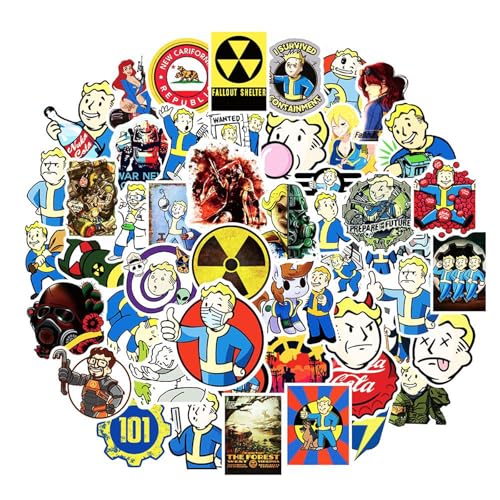 50PCS Fall_Out Stickers Cute Cool Game Stickers Iconic Patterns and Visual