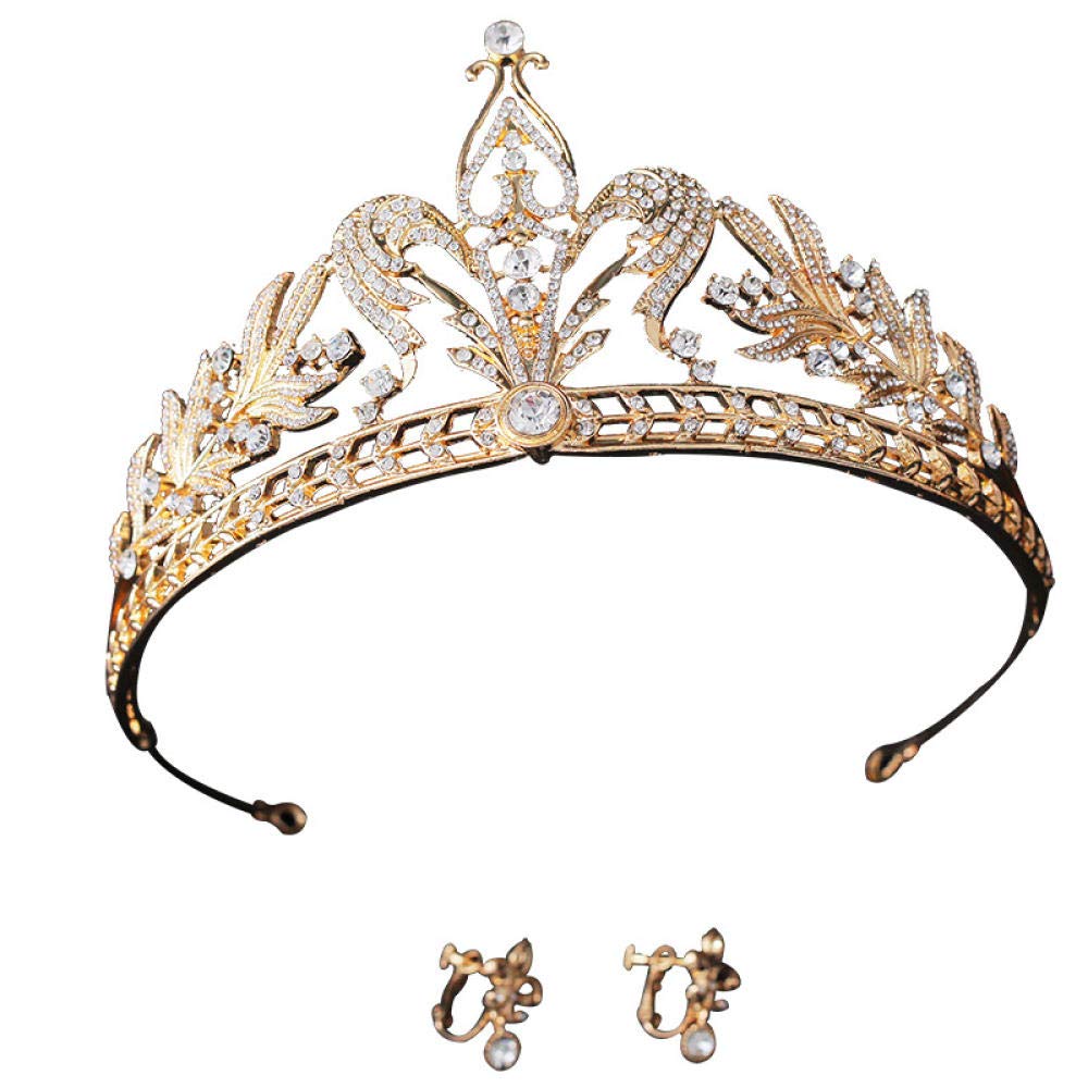 Tiara, stop strasu, ozdoba na głowę dla panny młodej, złote Noble dla kobiet, prosta, modna ozdoba na wesele, ozdoba do włosów, w stylu vintage, opaska na czoło na imprezę