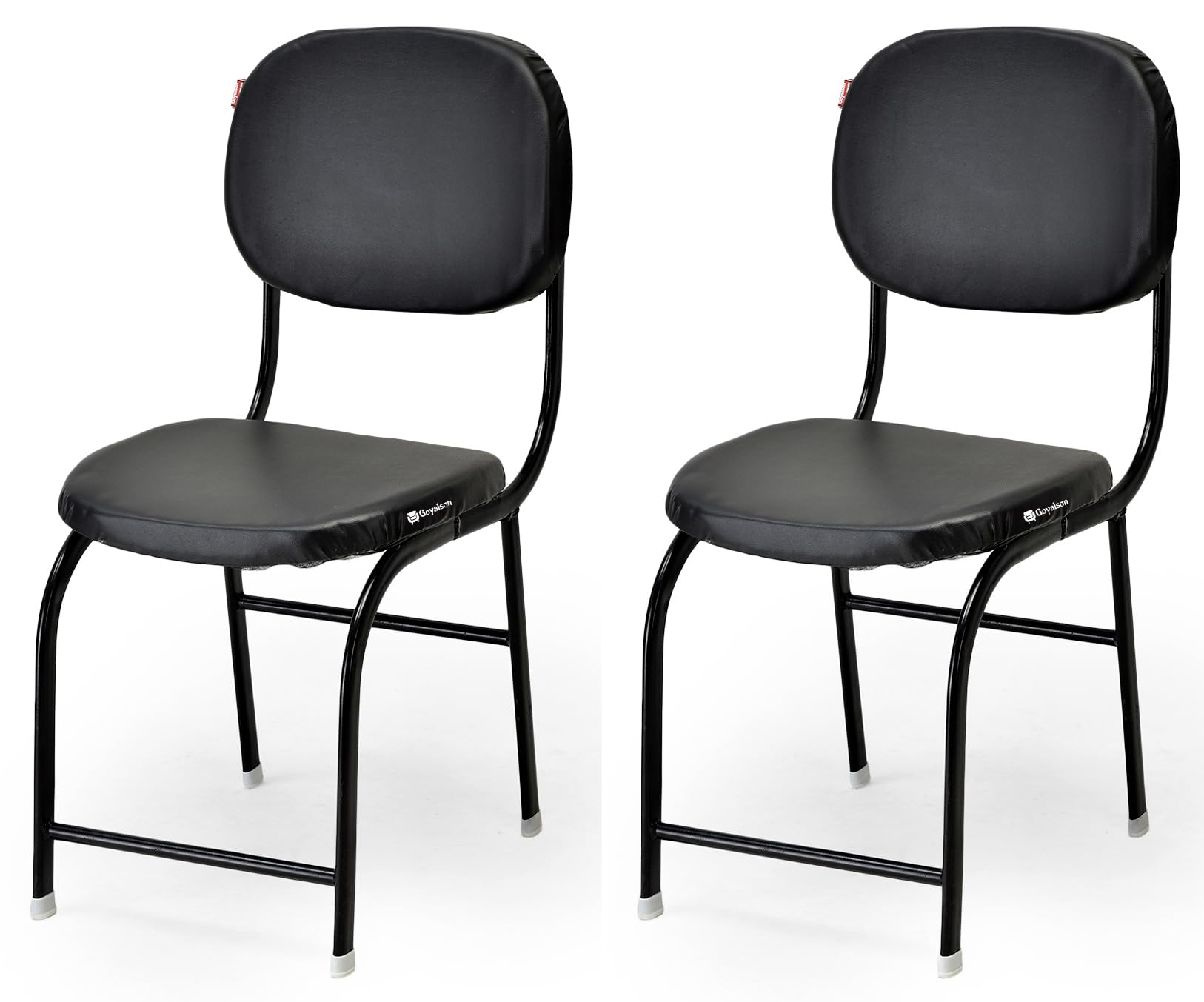 OFFICE SEATING Comfortable, Office Visitor Study Chair Computer Labs Hostel School Library Chair Without arms (2, Black, Standard)-image-9