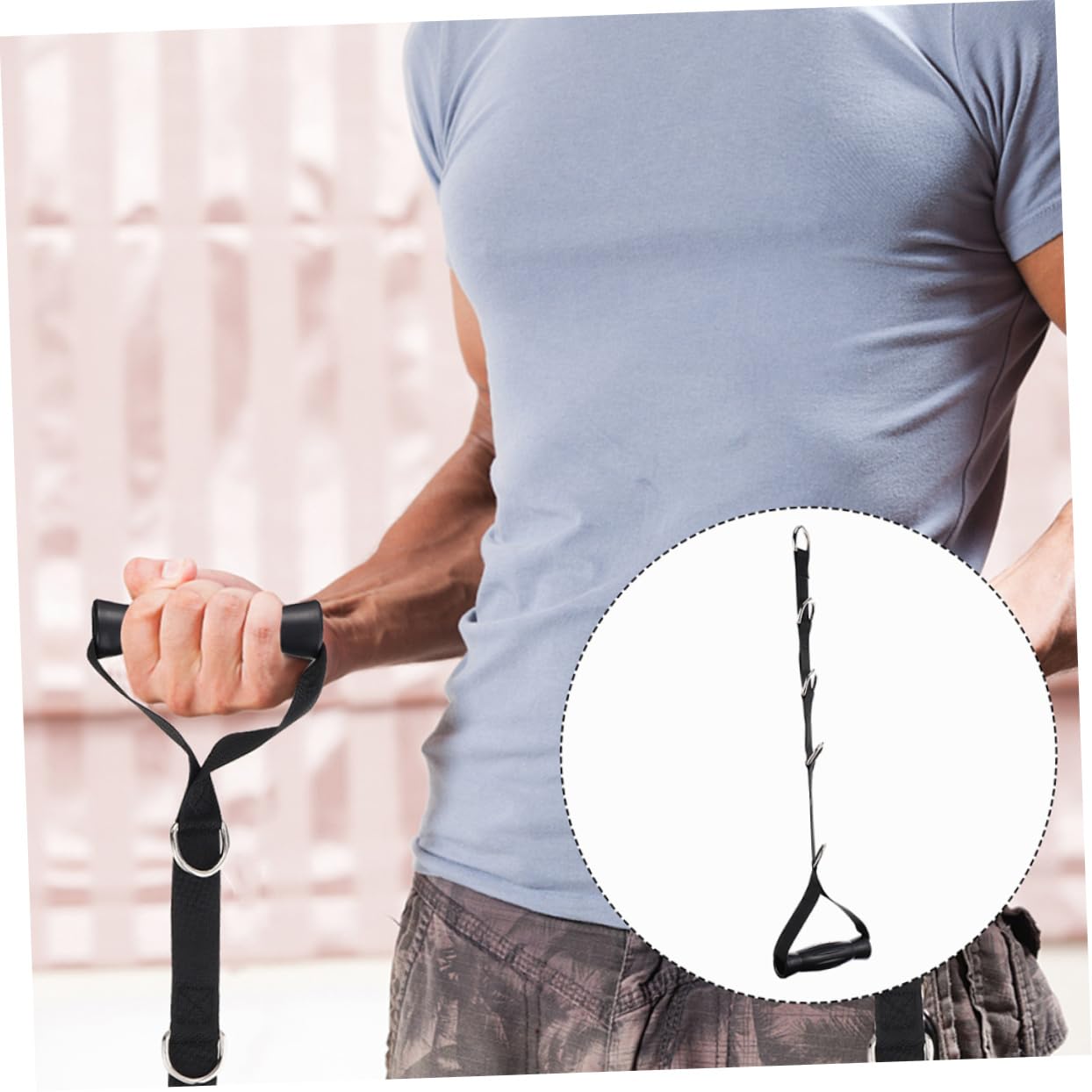 Bandas de Resistencia 2 Piezas Negro para Entrenamiento Ajustable