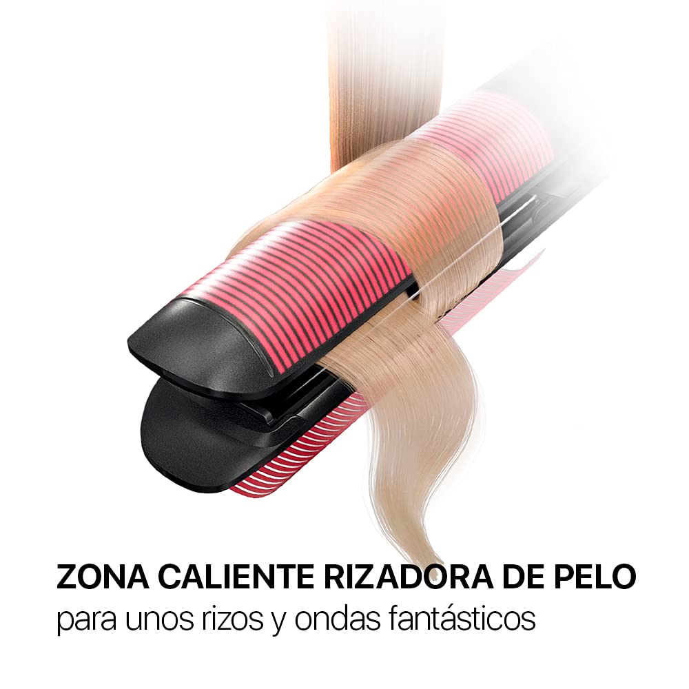 Valera, Swiss'X Pulsecare 101.20/I, Plancha Profesional para Pelo Rizado y Liso, con Ionizador, Calentamiento Rápido, Control Electrónico de Temperatura, 3m de Cable, 120°C-230°C, Swiss Made