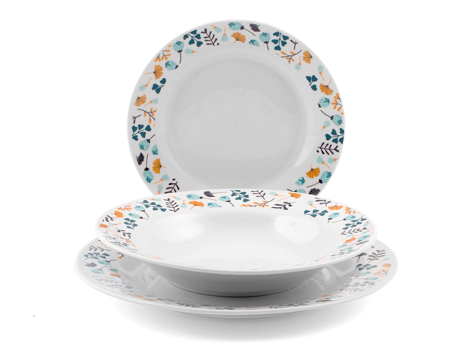 Royal Norfolk Merida Servizio tavola 18 pezzi, Porcellana decorata, 25cm