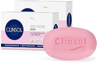 Leeford Clinsol Anti Acne Soap - 75g (Pack of 2) | With Tea Tree Oil & Vitamin E | Acne Soap for Men & Women | Treats & Pr... Price In India