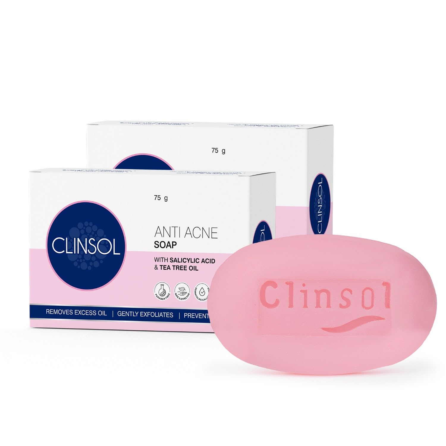Leeford Clinsol Soap Pack of 2 | Enriched Tea Tree Oil with Vitamin E for Soft Skin Helps to remove Acne and Makes Skin Nourished And Clear | for Acne & Oily Skin-image-30
