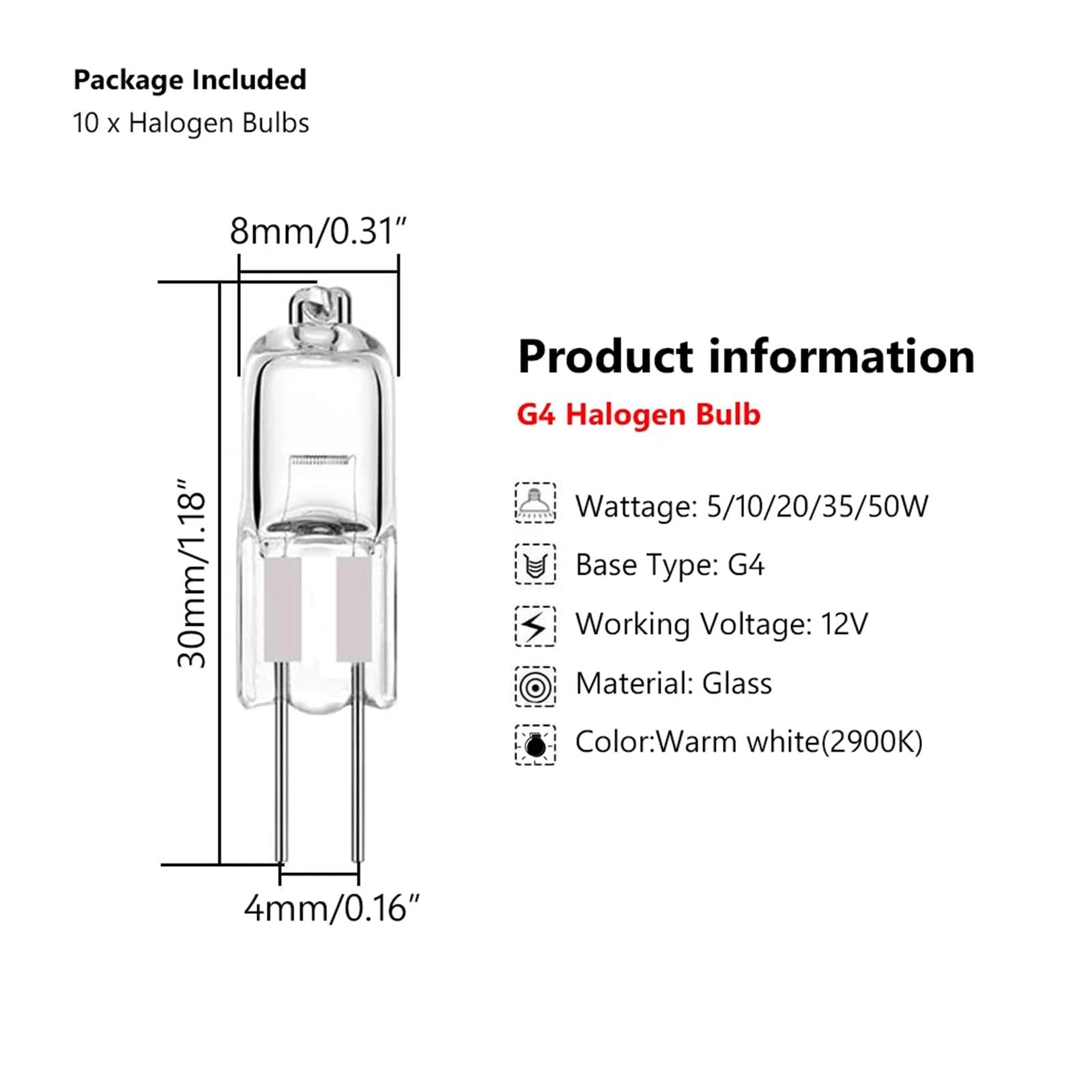 Lampada Alogena G4 12V 10W | Acquisti Online Su
