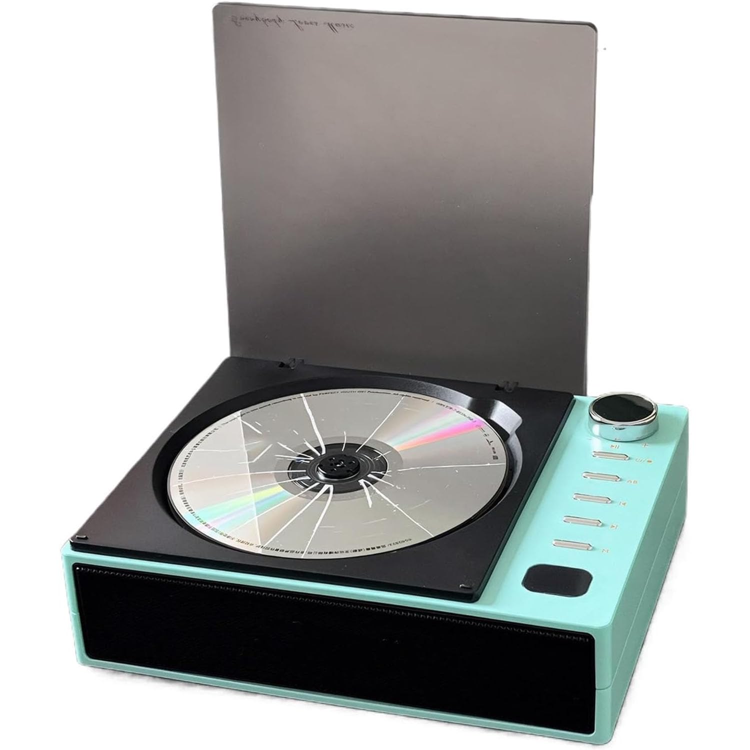 Lettore CD portatile con altoparlante Bluetooth, schermo digitale intelligente e controllo rotativo, effetto sonoro spaziale a 360 °