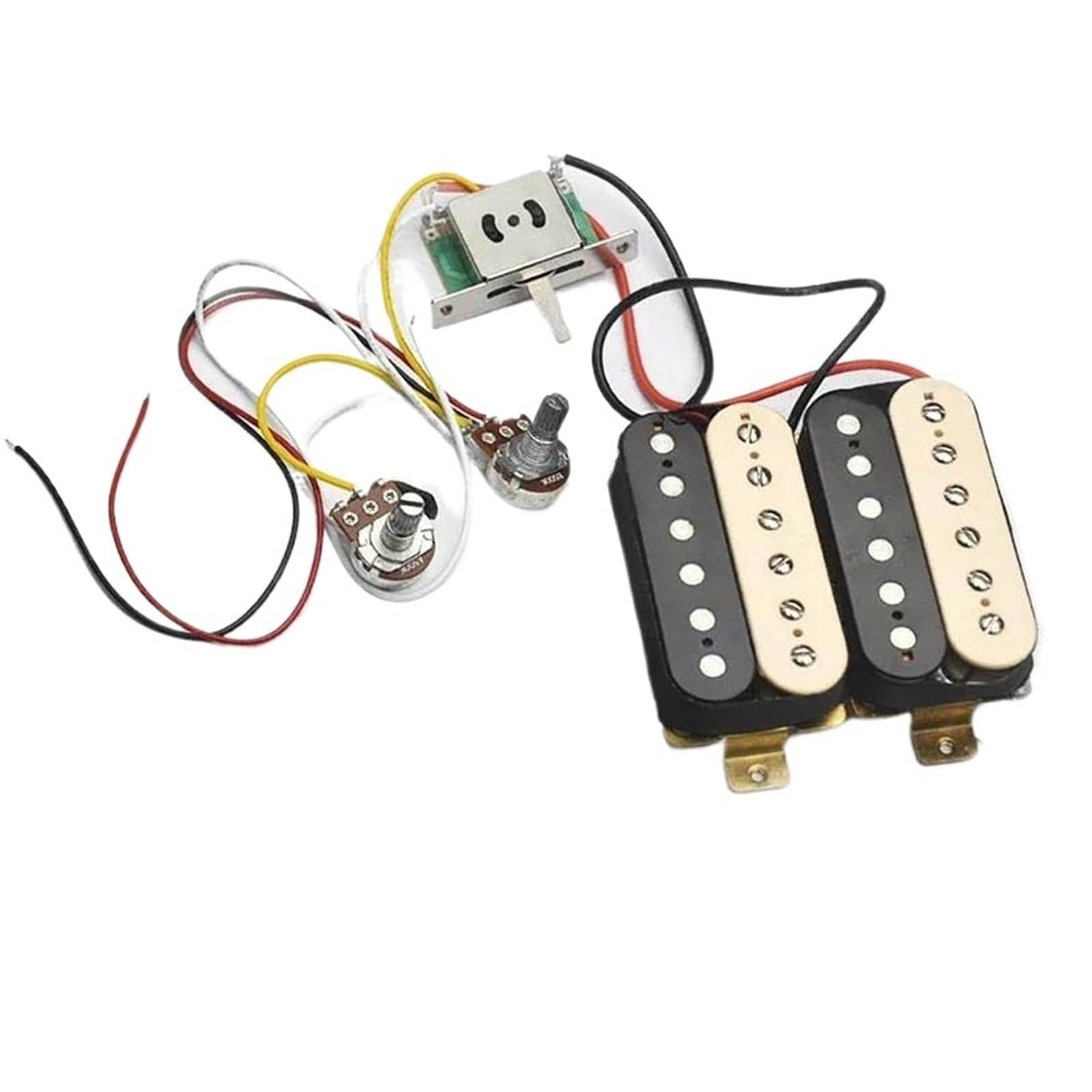 Pastillas De Guitarra Con Interruptor De 3 Vías Potenciómetro De 500 K Arnés De Cableado 1T1V