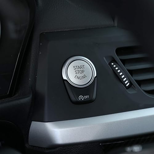 Miniatura 9 de YIWANG - Tapa para interruptor de arranque del motor de ABS cromado para BMW F20 F21 F30 F10 F34 F15 F25 F48 X1 X3 X4 X5 X6 G30 repuestos, Negro