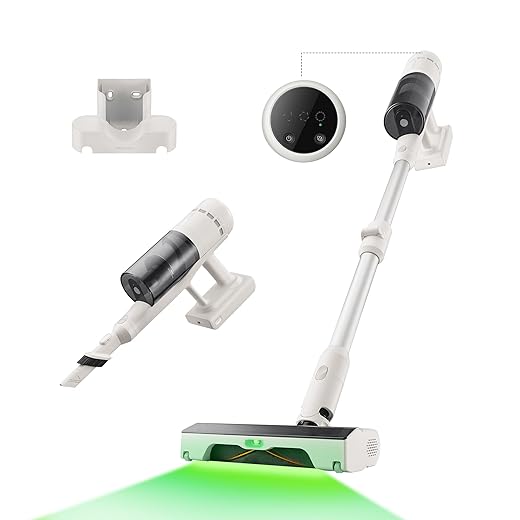 roborock H60 aspiradora sin Cable, succión 115 AW, 60 min autonomía, Tubo Flexible 90°, LED detecta Polvo, Cepillo Anti-enredos para alfombras, Suelos y Pelaje de Mascotas