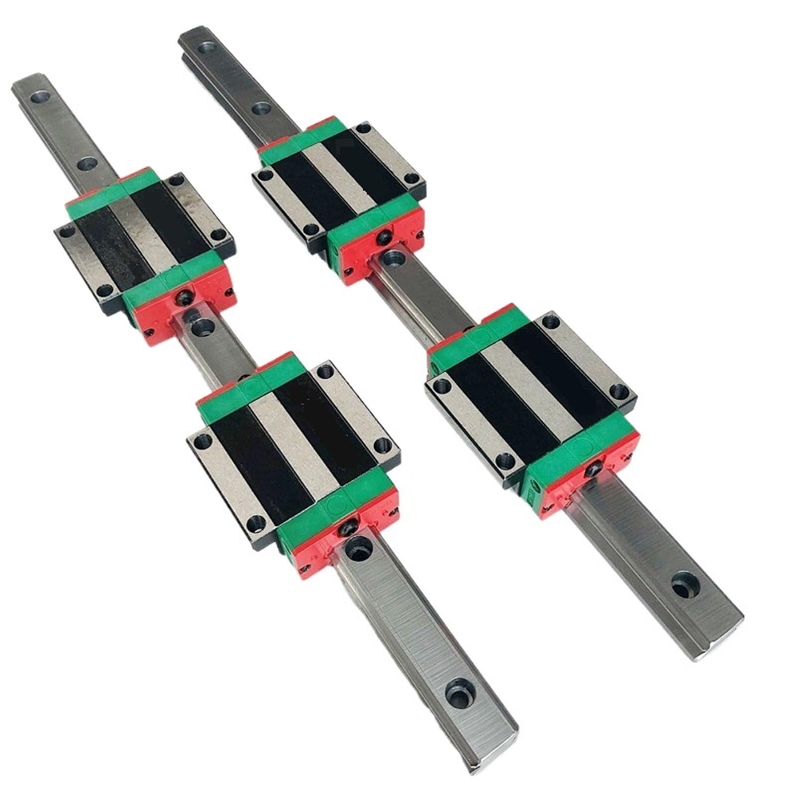 Linear Rail, Linear Sliding Gide 2pcs Linear Guide Rail HGR15-600 650 700 750mm with 4pcs Linear Carriage HGW15CA CNC Parts(650mm)