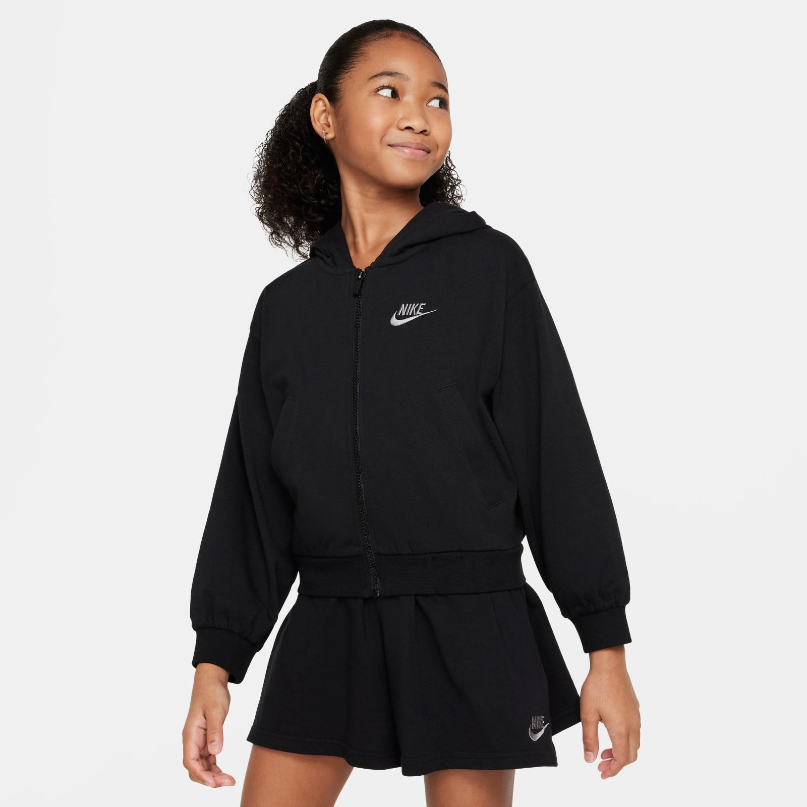 Nike Felpa con Cappuccio E Zip A Tutta Lunghezza Nike Sportswear - Ragazza Sweatshirt Bambine e Ragazze