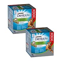 PURINA DENTALIFE Daily Oral Care Snack per l’Igiene Orale per Cani Adulti Taglia Grande 2 Confezioni da 36 sticks