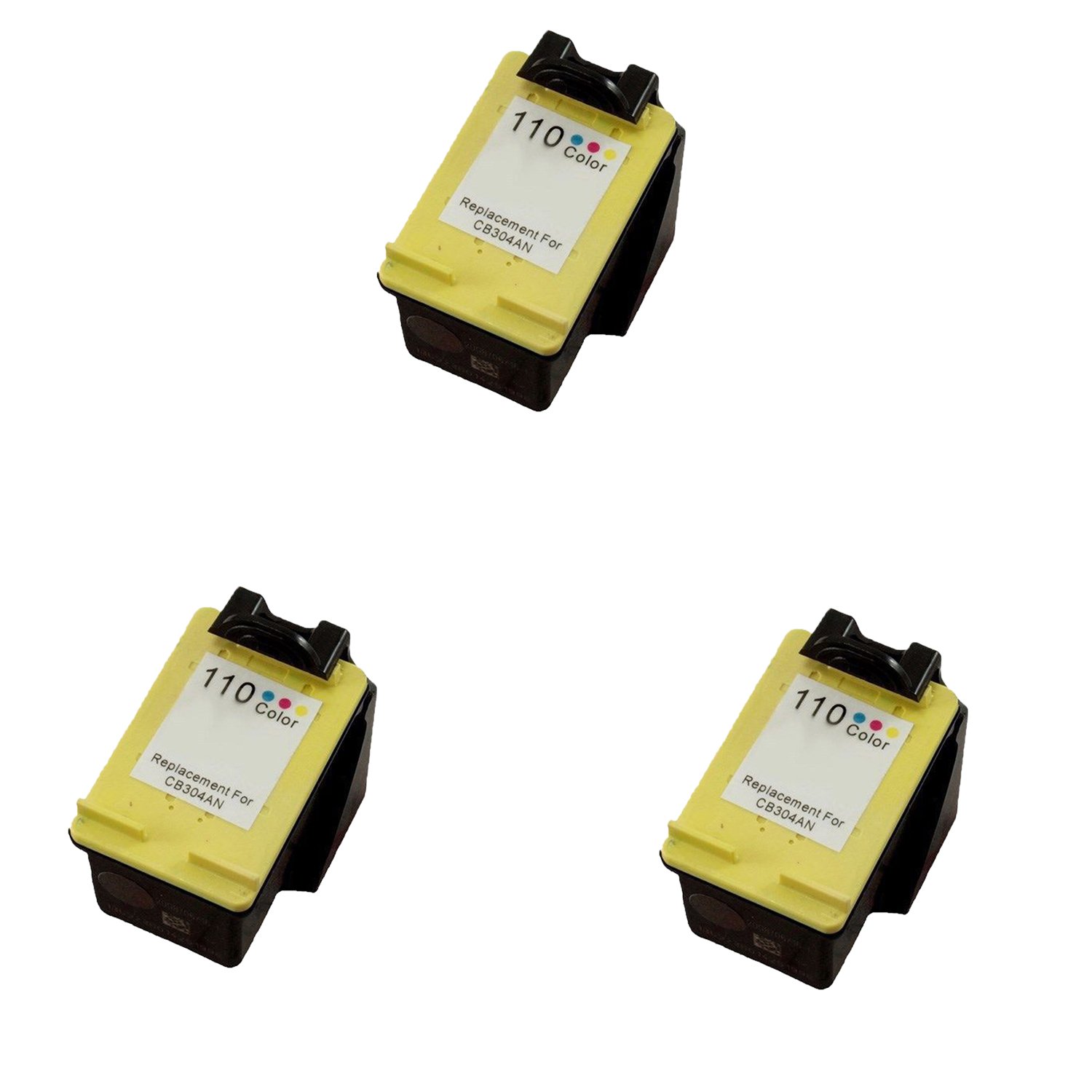 3 Pack Remanufactured Color Ink Cartridge for HP PhotoSmart Printers A310 A311 A314 A316 A320