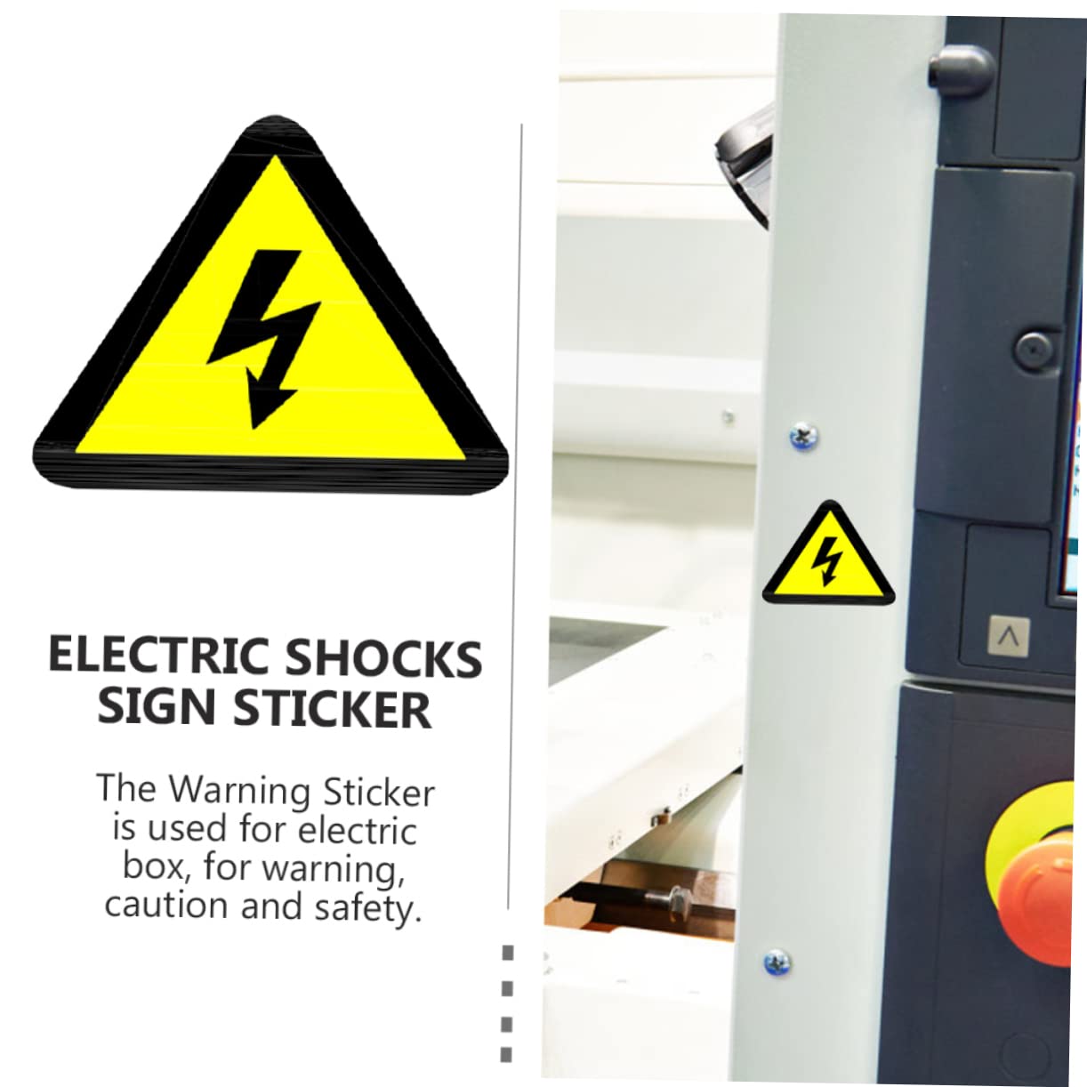 Cabilock Lot de 25 Autocollants de Danger Électrique Jaune pour Panneau Haute Tension, Adhésifs de Sécurité pour Boîte Électrique en Usine ou École