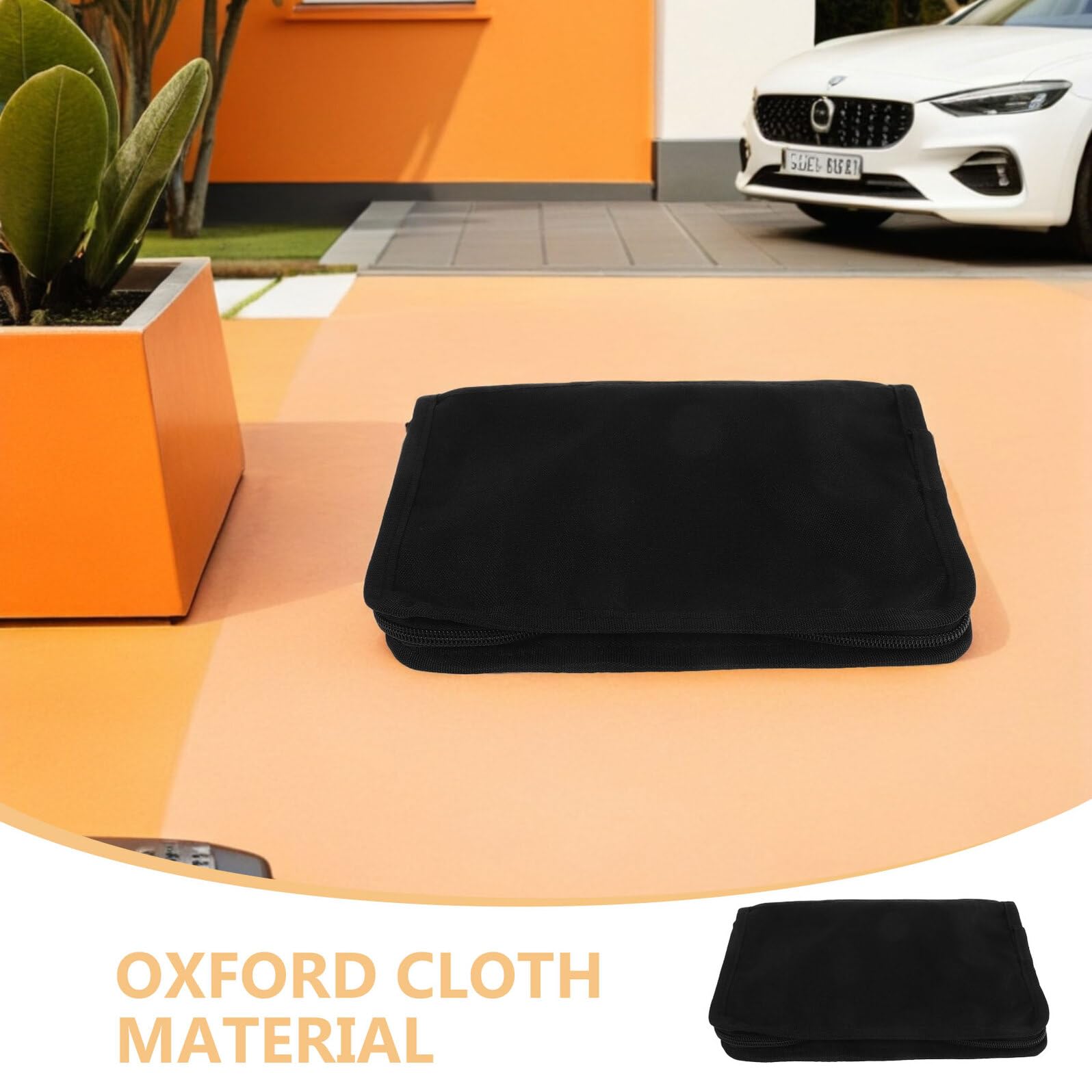 ibasenice Organisateur de Documents en Tissu Oxford 3 Pièces pour Voiture et Noir Fermeture Éclair Flexible et Compartiments Triples, pour Voyage Rangement Extérieur