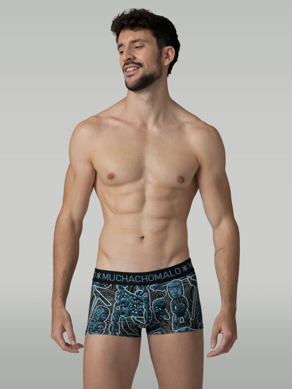 Muchachomalo Uomo Trunks 3-Pack, Fantasia, Cotone, Fascia Elastica