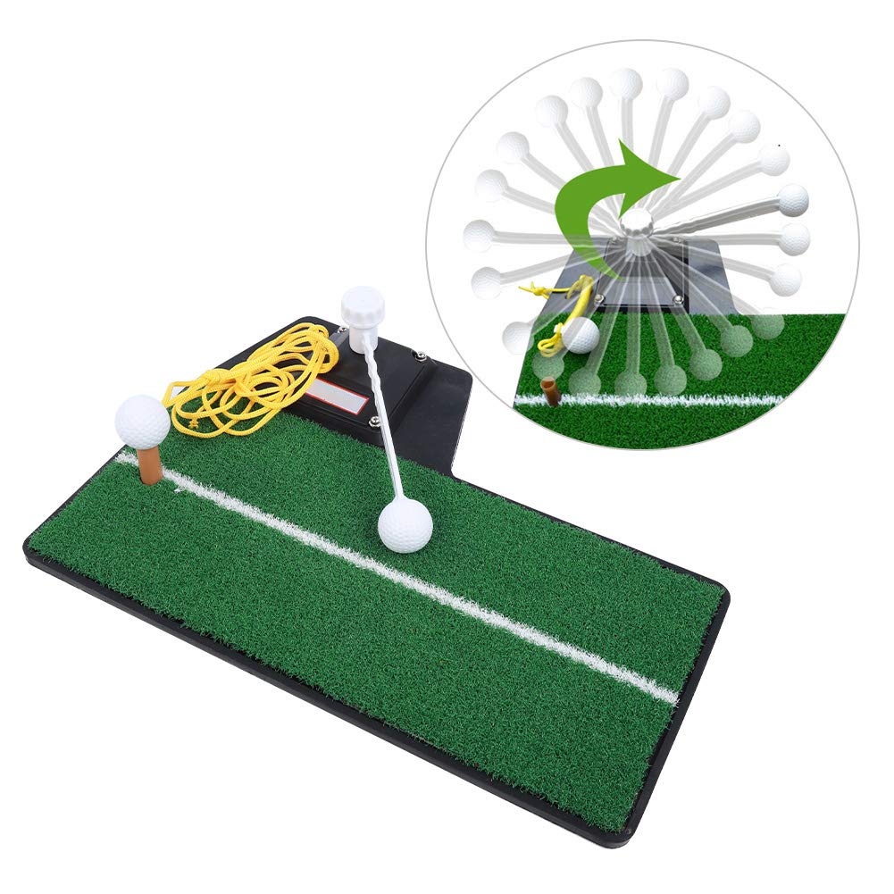 Práctica de Entrenamiento de Swing de Golf Estera Verde Entrenador Estera de césped PP Suave y Duradera Uso en Interiores y Exteriores en el Patio Trasero