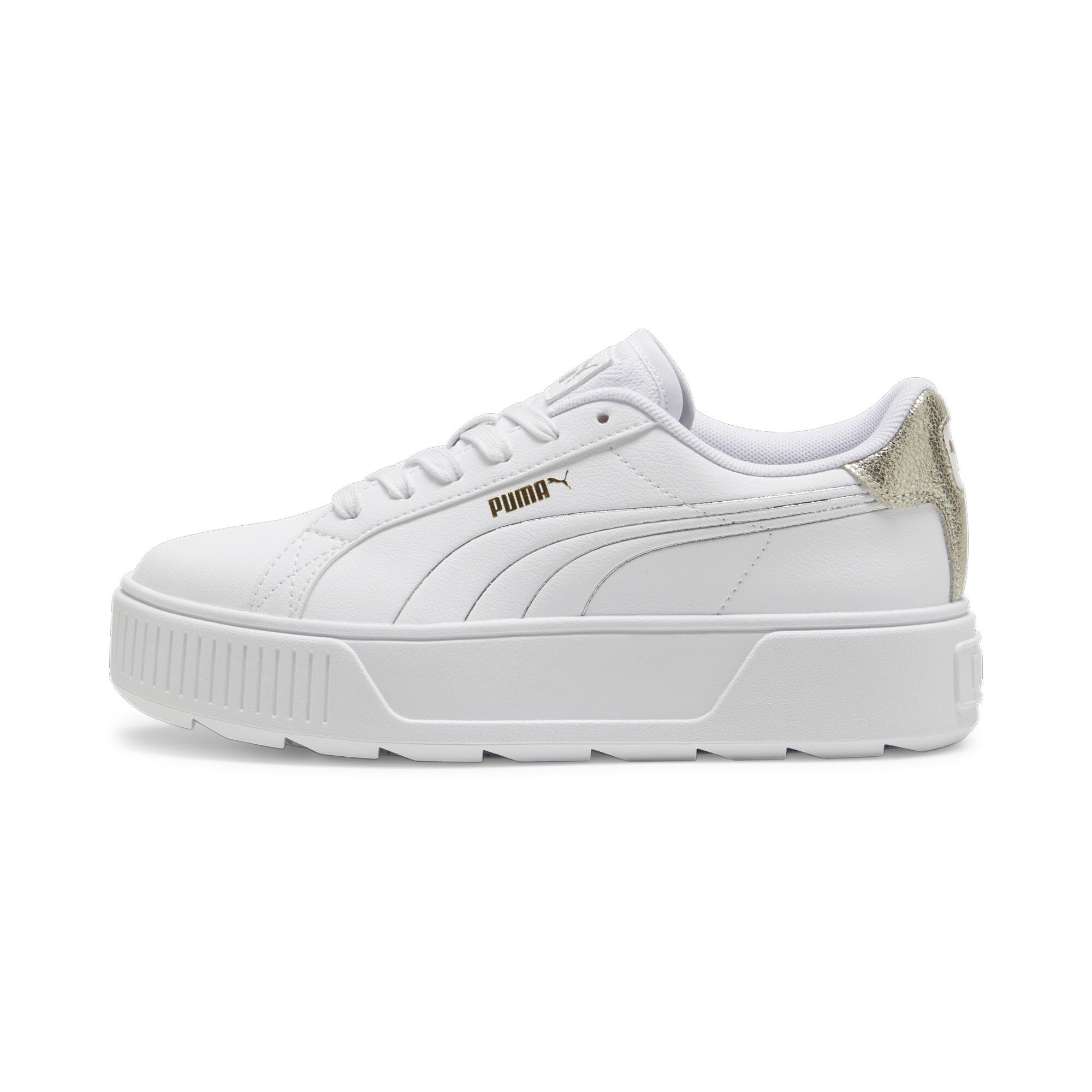 PUMA Zapatillas Karmen Metallic Shine Mujer 38 White Silver Gold Metallic