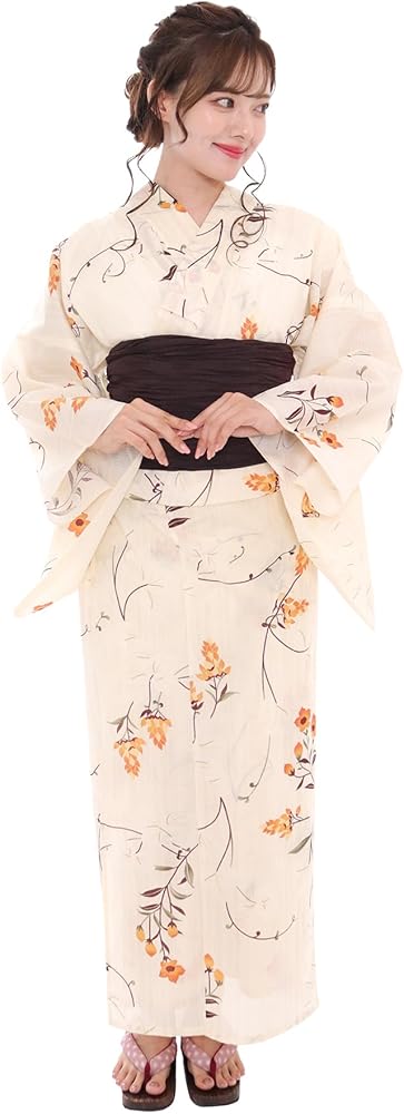 KYOETSU 変わり織浴衣6点セットEG Amazon | [KYOETSU] [キョウエツ] 浴衣セット 変わり織 生成り 6