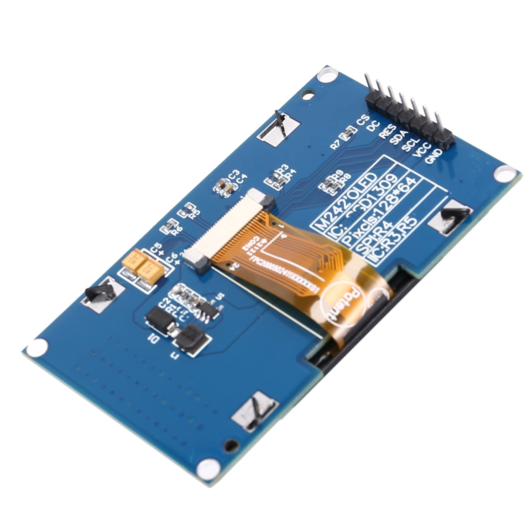 Módulo De Pantalla LCD Pantalla OLED de 2.42 Pulgadas 128X64 SPI/IIC Interfaz SSD1309 Pantalla