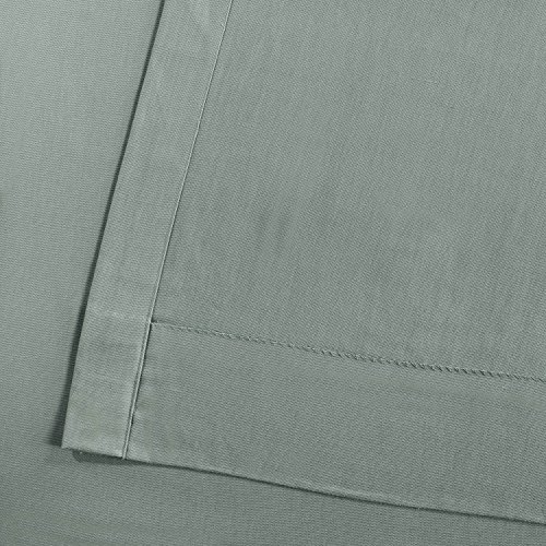 Image of HPD Half Price Drapes Solid Tie Top Cotton Curtains 108 Inches Long (1 Panel) Luxury Light Filtering Curtains for Living Room, Modern Semi Sheer Curtain for Bedroom, 50W X 108L, Jasper Stone