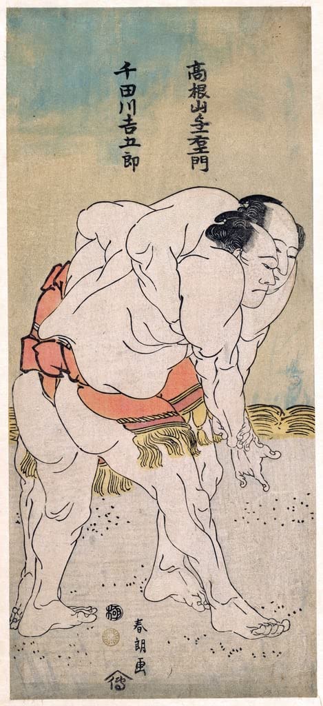 Impression d'affiches Sumo Hokusai Toile Premium Décoration 60x90 - 5