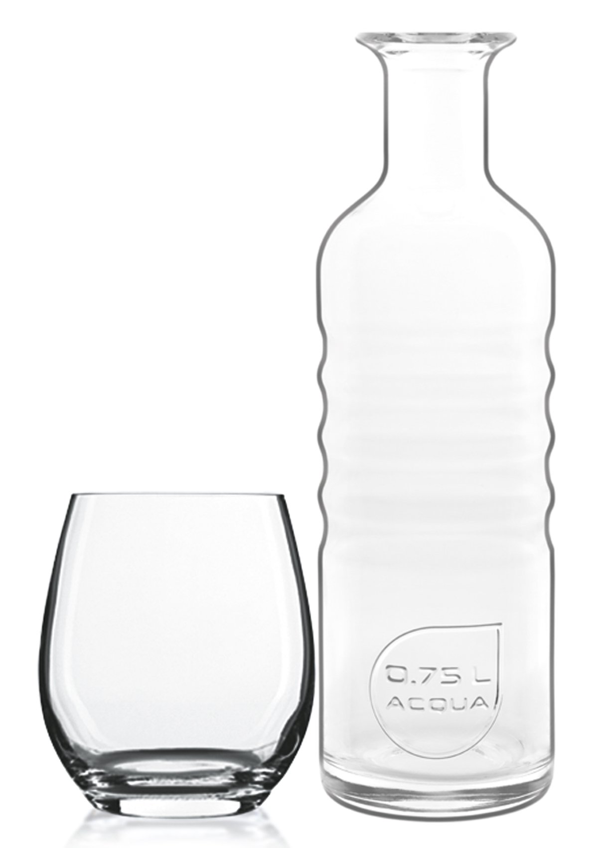 Luigi Bormioli - Hydrosommelier Lead Free Crystal Glassware - Dishwasher Safe - Made in Italy - Set of 7, 1 x 750ml, 6 x 400ml