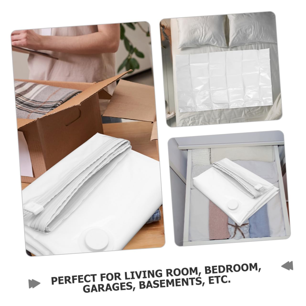 ULTECHNOVO 2 Piezas Bolsas de Almacenamiento al Vacío Reutilizables de Unidades de Compresión para Colchones y Ropa Grosor Reforzado para de y