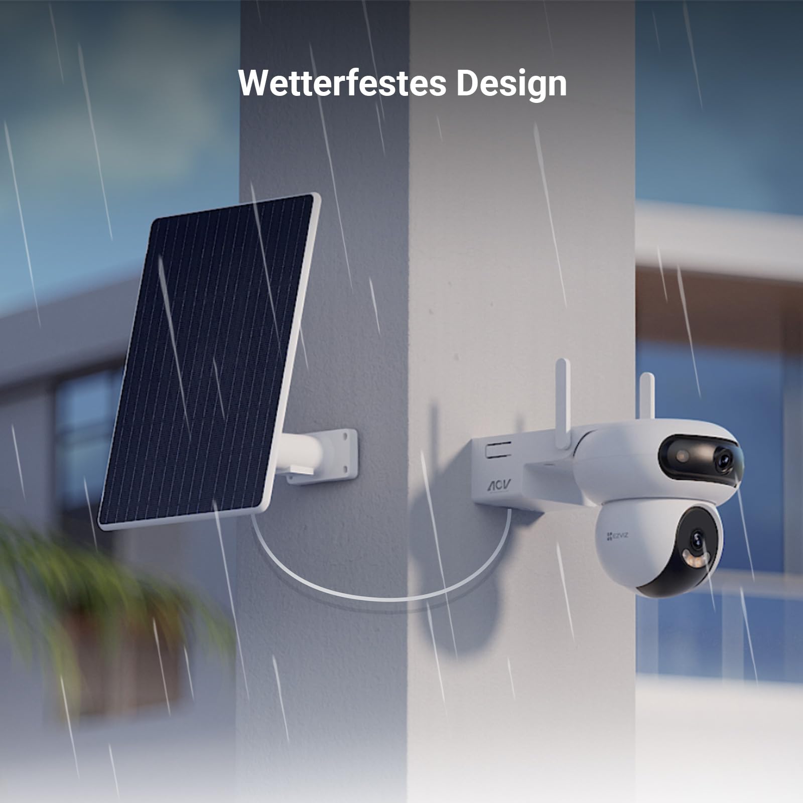 EZVIZ HB90 2K+&2K+ Dual WLAN Überwachungskamera Akku Outdoor +8W Solarpanel – Ansicht 10