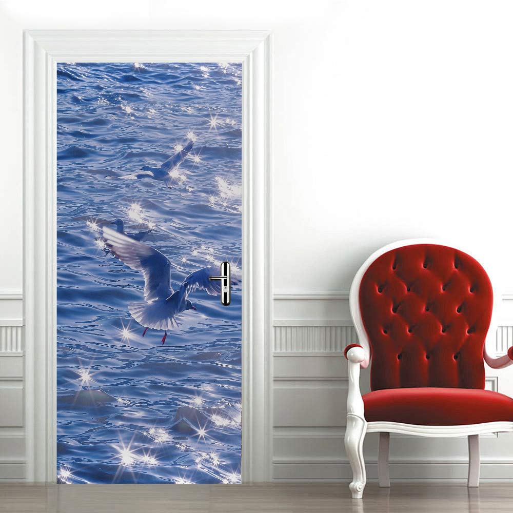 Sticker porte trompe l'oeil pour cacher les imperfections de vos portes de cuisine et salon