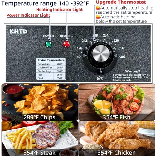 Commercial Deep Fryer with Basket - Large Capacity Stainless Steel Electric Oil Fryer for Restaurant or Home Use,3400W 12.7QT - Image 3